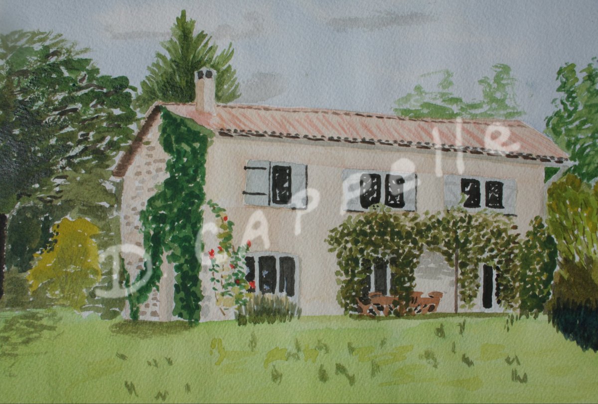 maison dans le Périgord - Dominique Cappelle (19cm X 24cm) maison dans le Périgord - Dominique Cappelle (19cm X 24cm)