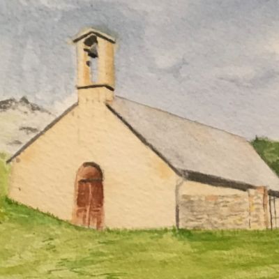 chapelle à la Montagne  - Dominique Cappelle (17.5cm X 12cm)