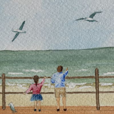 enfants à la mer - Dominique Cappelle ()