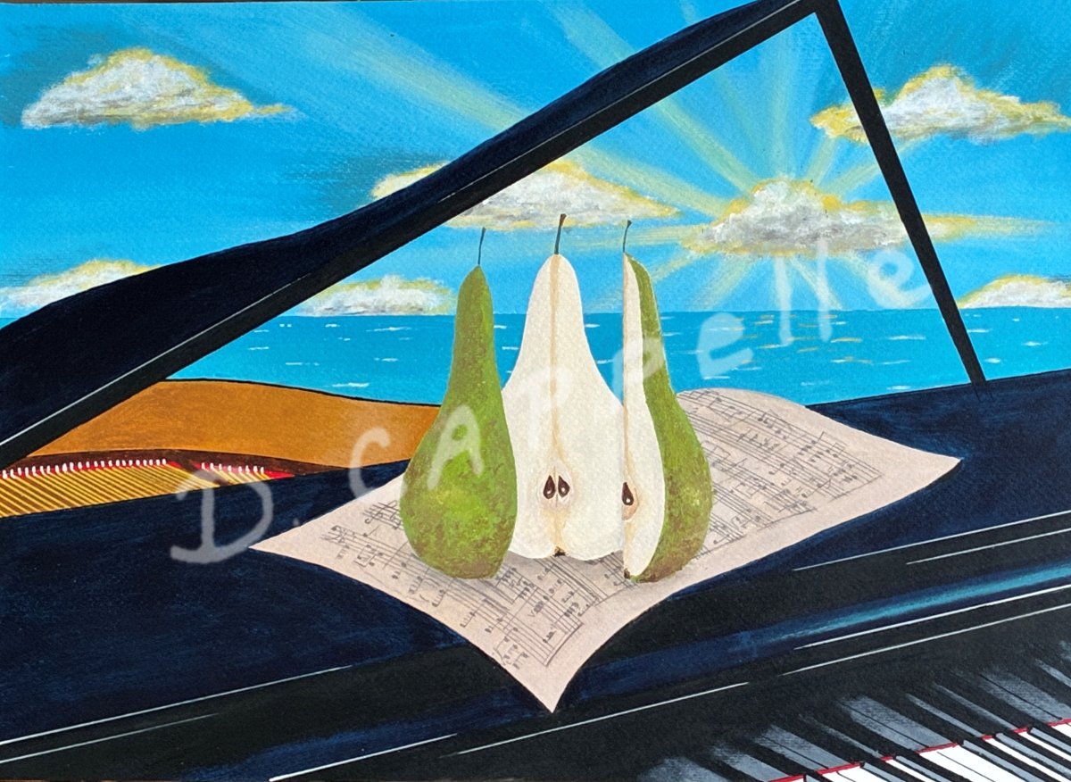 Clin d'œil à Eric Satie - Dominique Cappelle (52cm X37cm) Clin d'œil à Eric Satie - Dominique Cappelle (52cm X37cm)