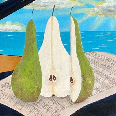 Clin d'œil à Eric Satie - Dominique Cappelle (52cm X37cm)